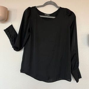 Express Long Sleeve Satin Top (S)